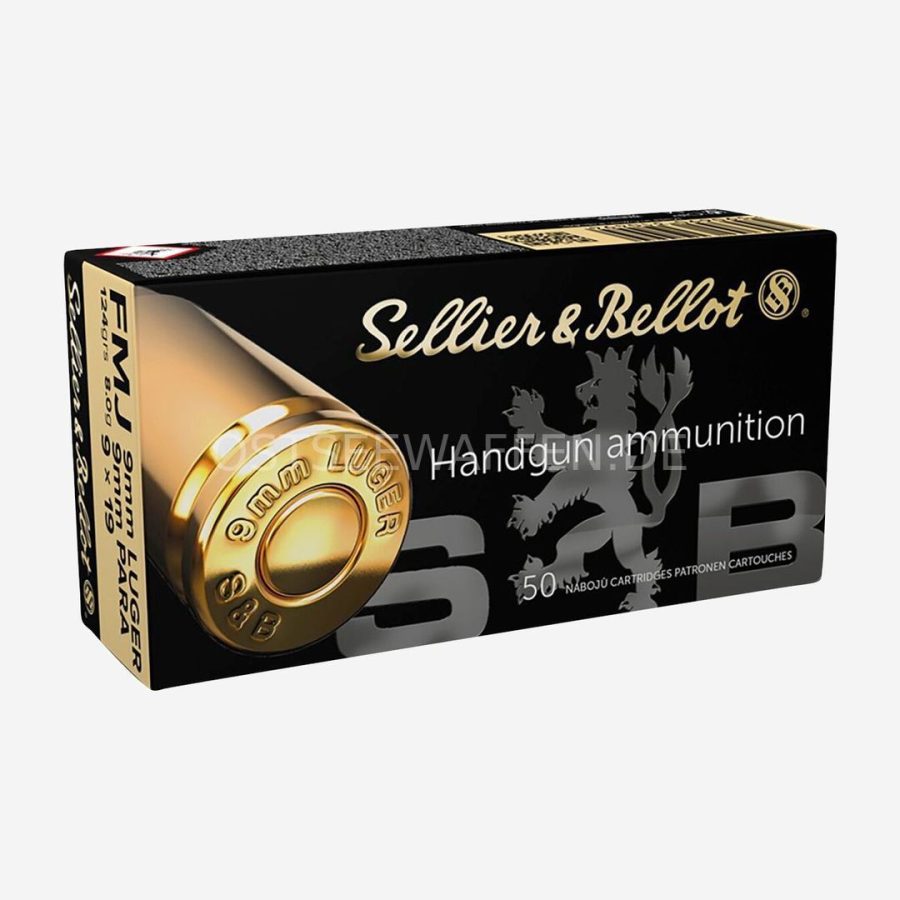 Sellier & Bellot 9 mm Luger FMJ 124 grs / 8,0 g